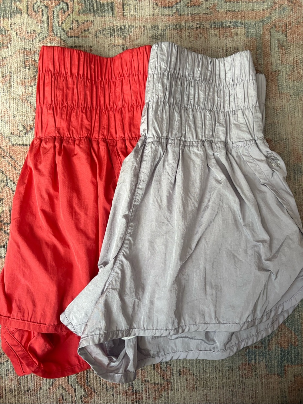Free People Movement The Way Home Shorts Bundle Red Silver Grey Size M High Rise